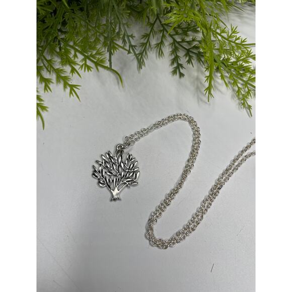 B1G2 FREE 🍁 Silver Tree Necklace Charm Nature Outdoors Hippie - Picture 2 of 6